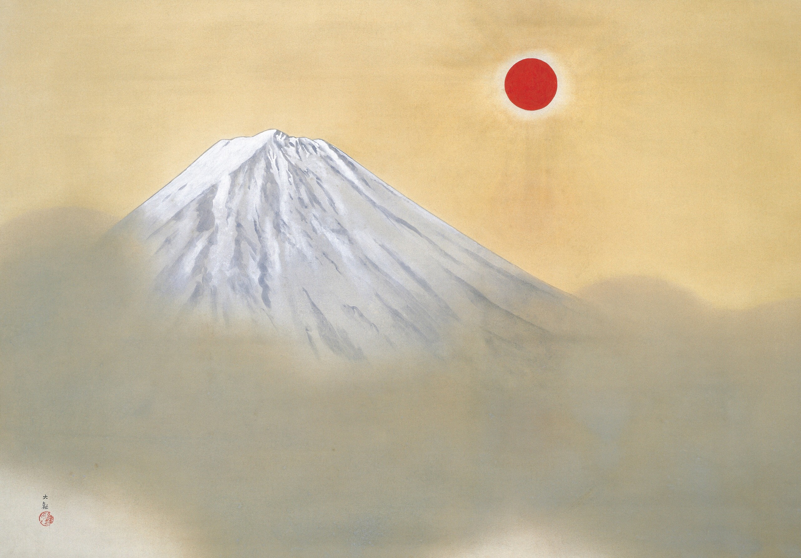 日本の夜明け” 横山 大観作『乾坤輝く』を鑑賞する - 私の美術館 -Mai 
