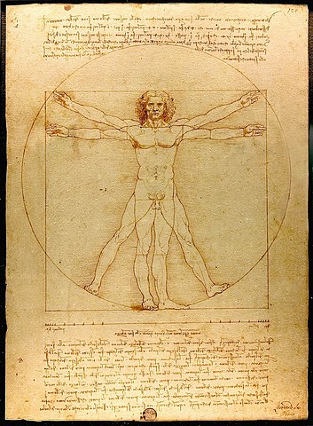 人体の調和” レオナルド・ダ・ヴィンチ 作『ウィトルウィウス的人体図